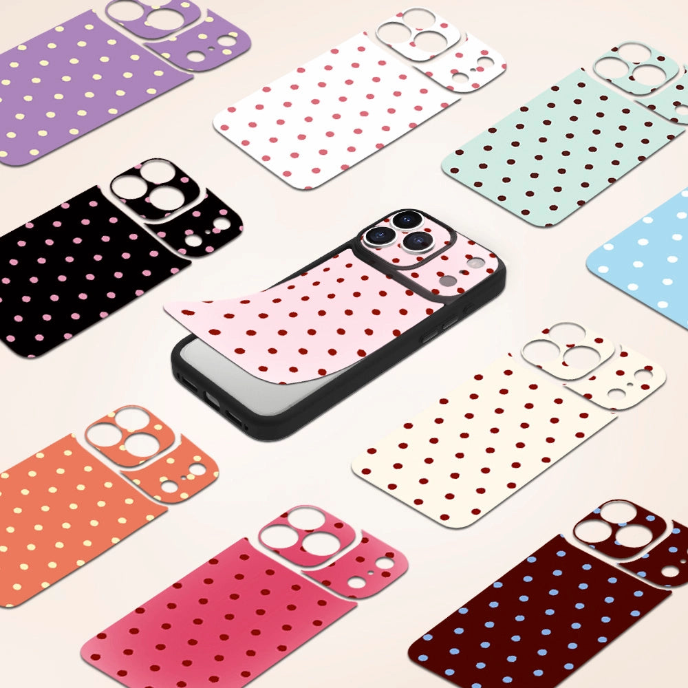 The Playful Polk Dot Tag Phone Skin Wraps