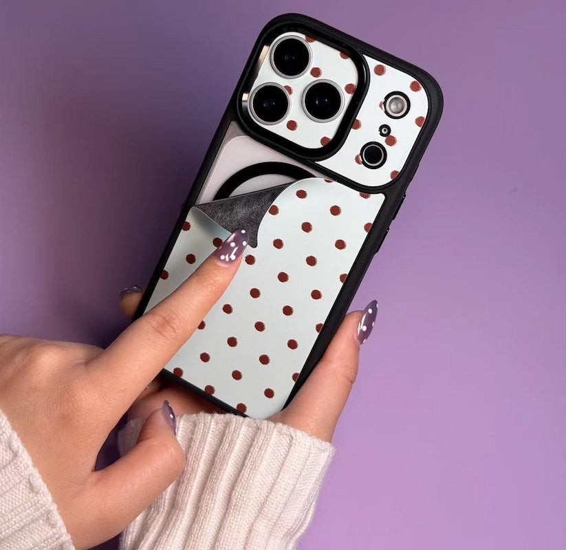 The Playful Polk Dot Tag Phone Skin Wraps