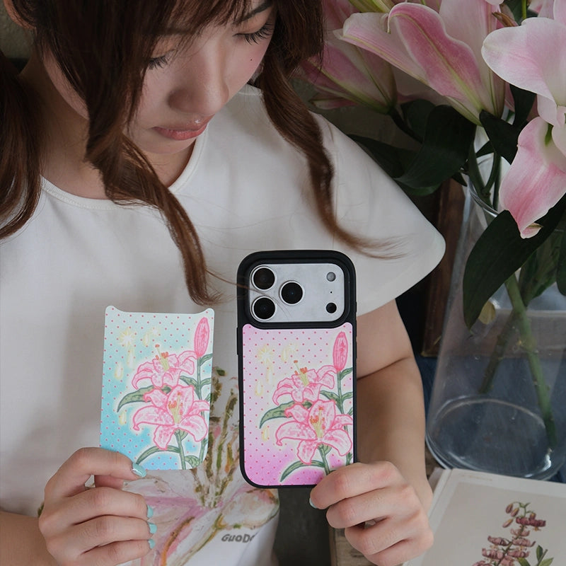 Lavender Lily Interchangeable iPhone Case