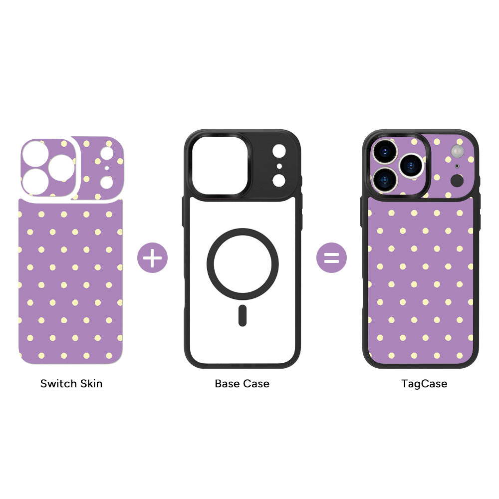 Mystic Purple Polk Dot Magsafe Tag Phone Case