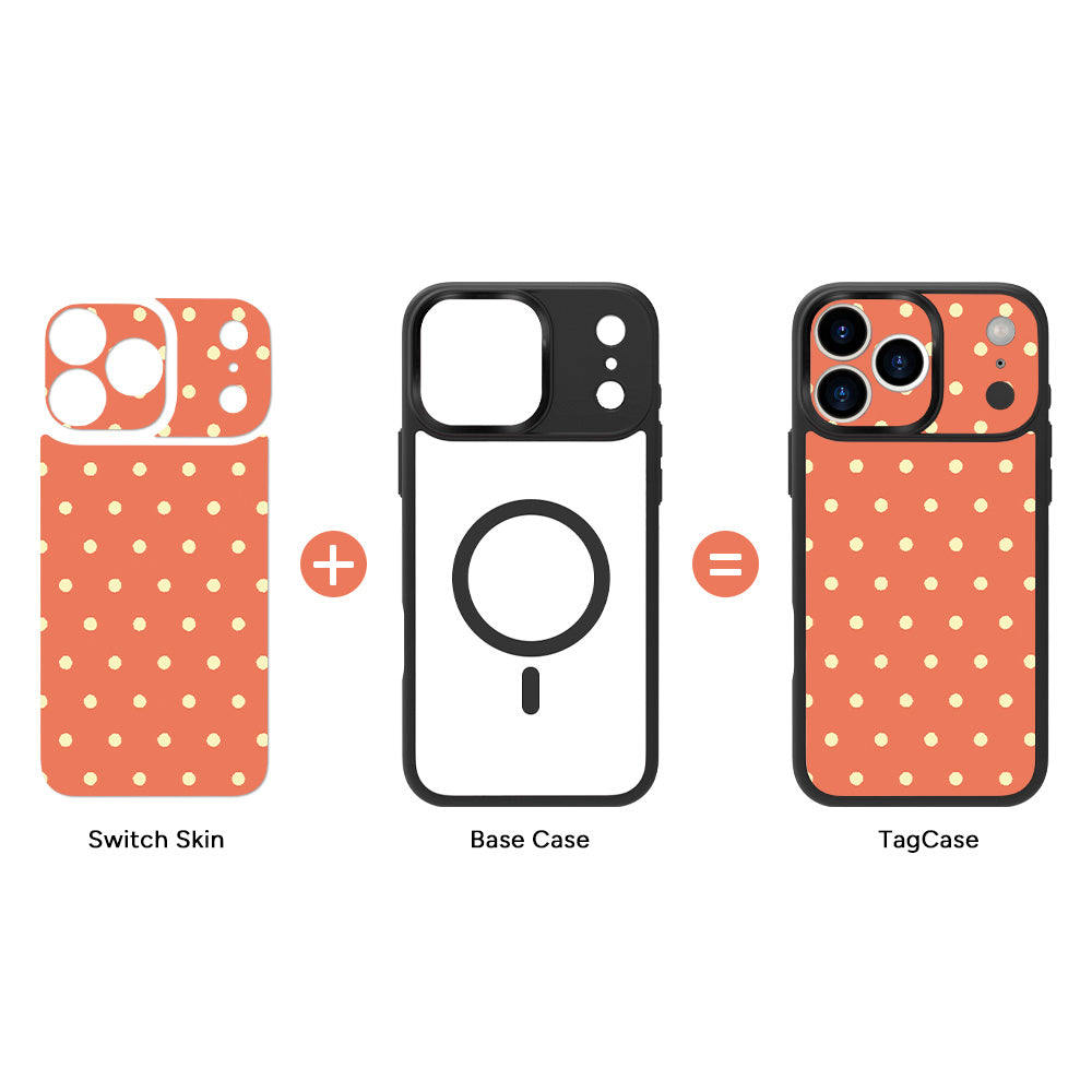 Tangerine Polk Dot Tag Phone Case