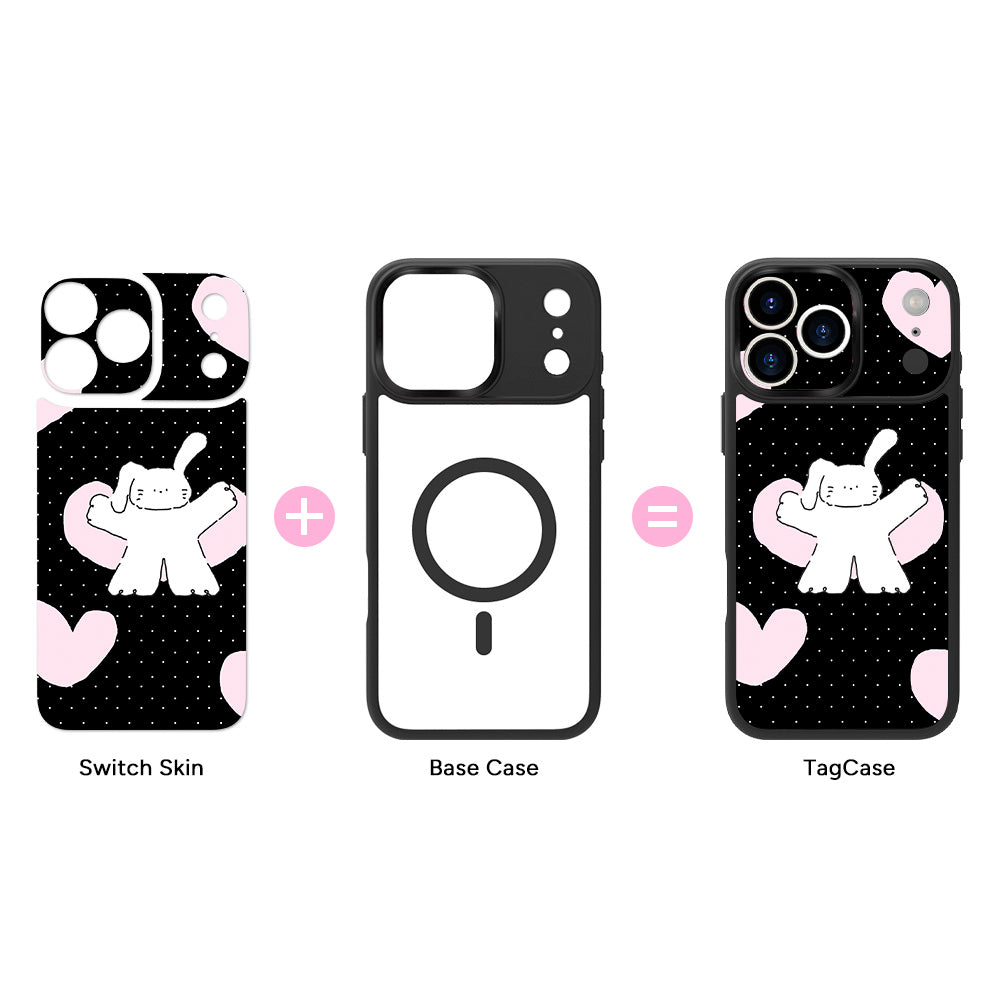 느와르 버니키튼 태그 휴대폰 케이스