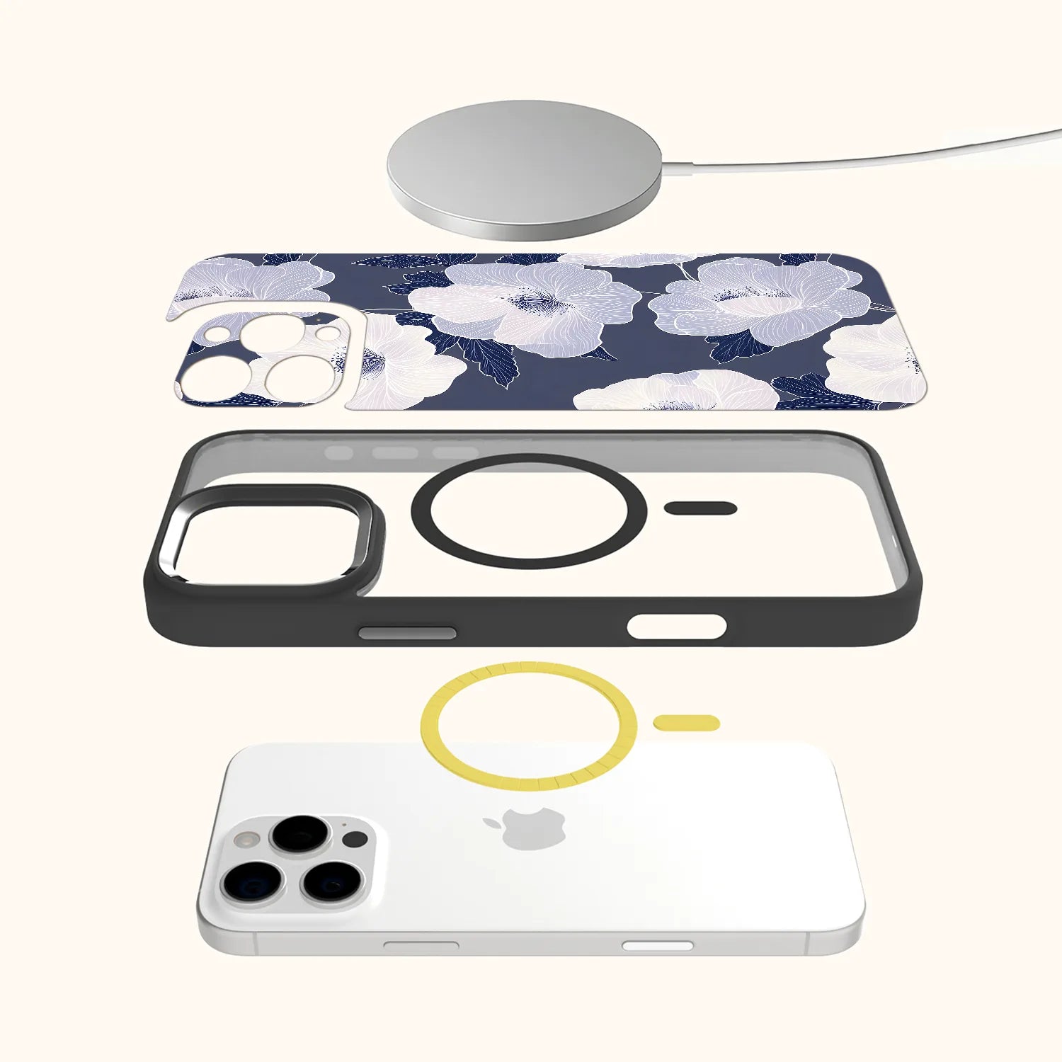 Plain Camellia Magsafe iPhone Case