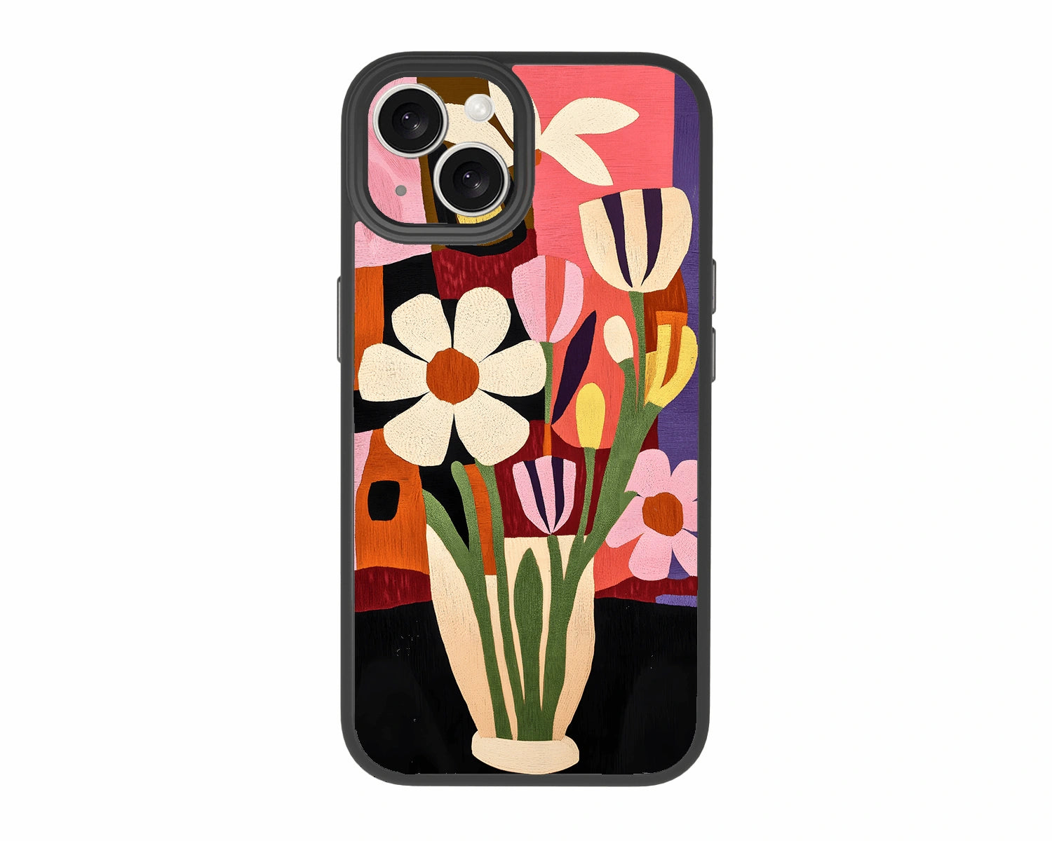 Coque iPhone à motif patchwork floral