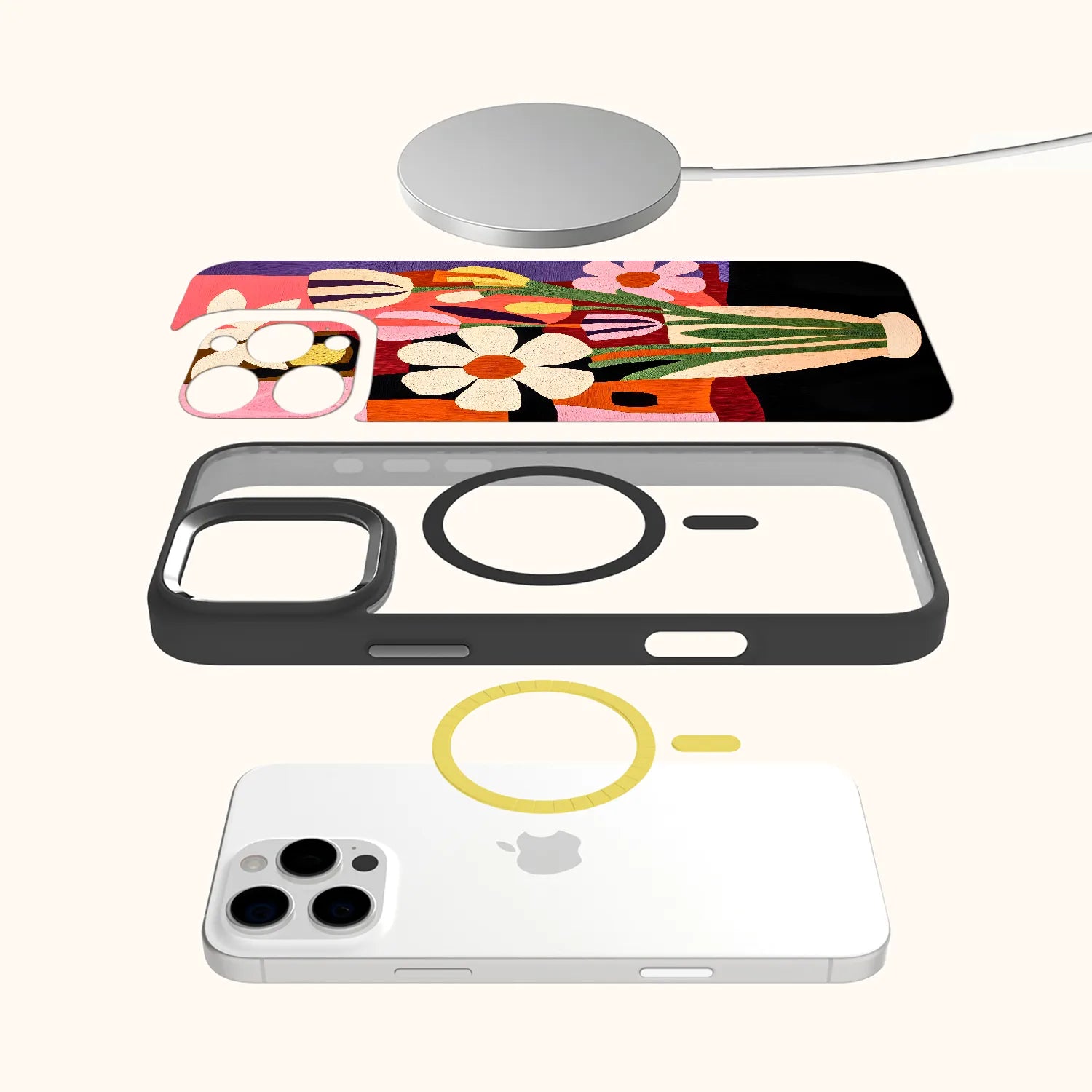 Floral Patchwork Magsafe iPhone Case