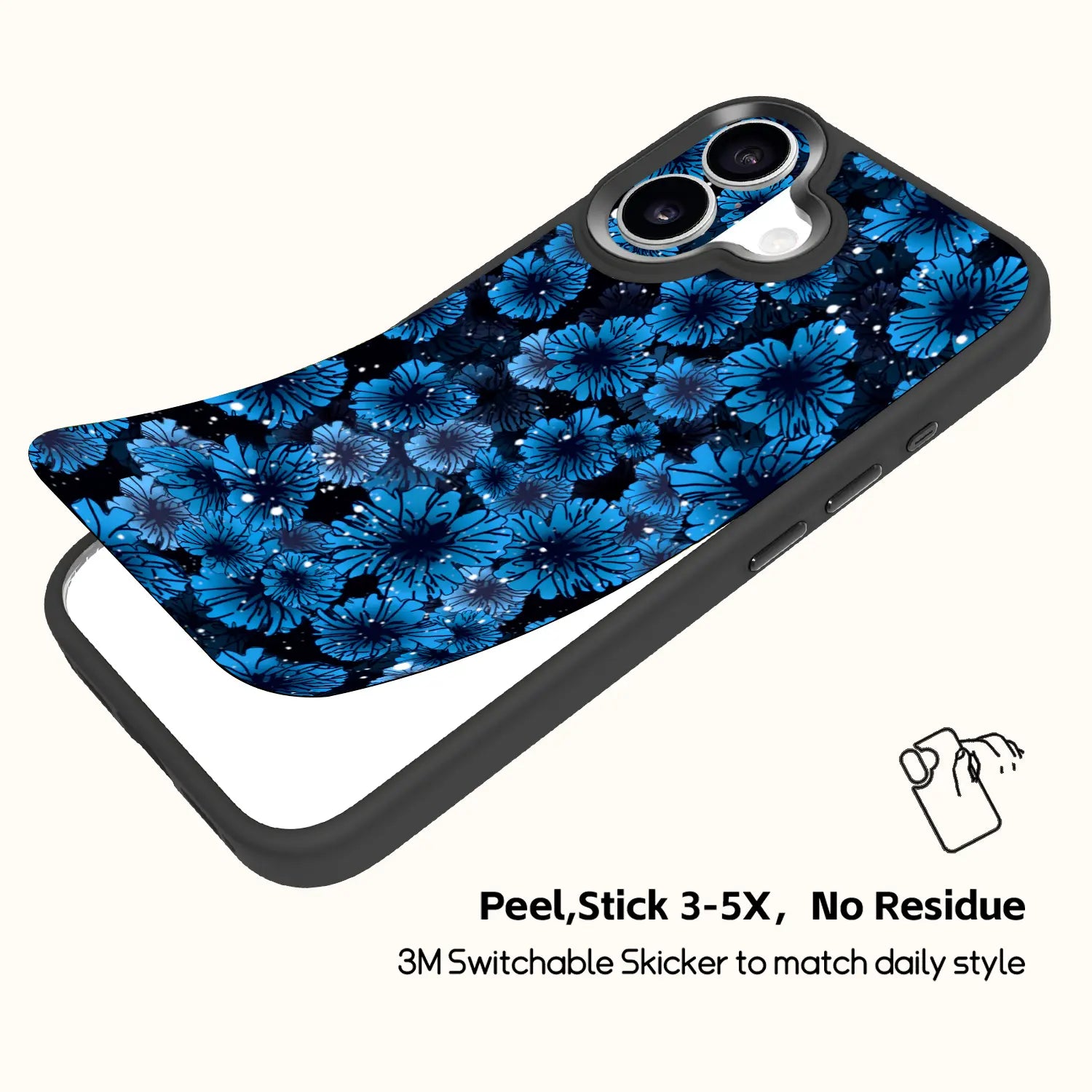 Navy Daisy Magsafe iPhone Case