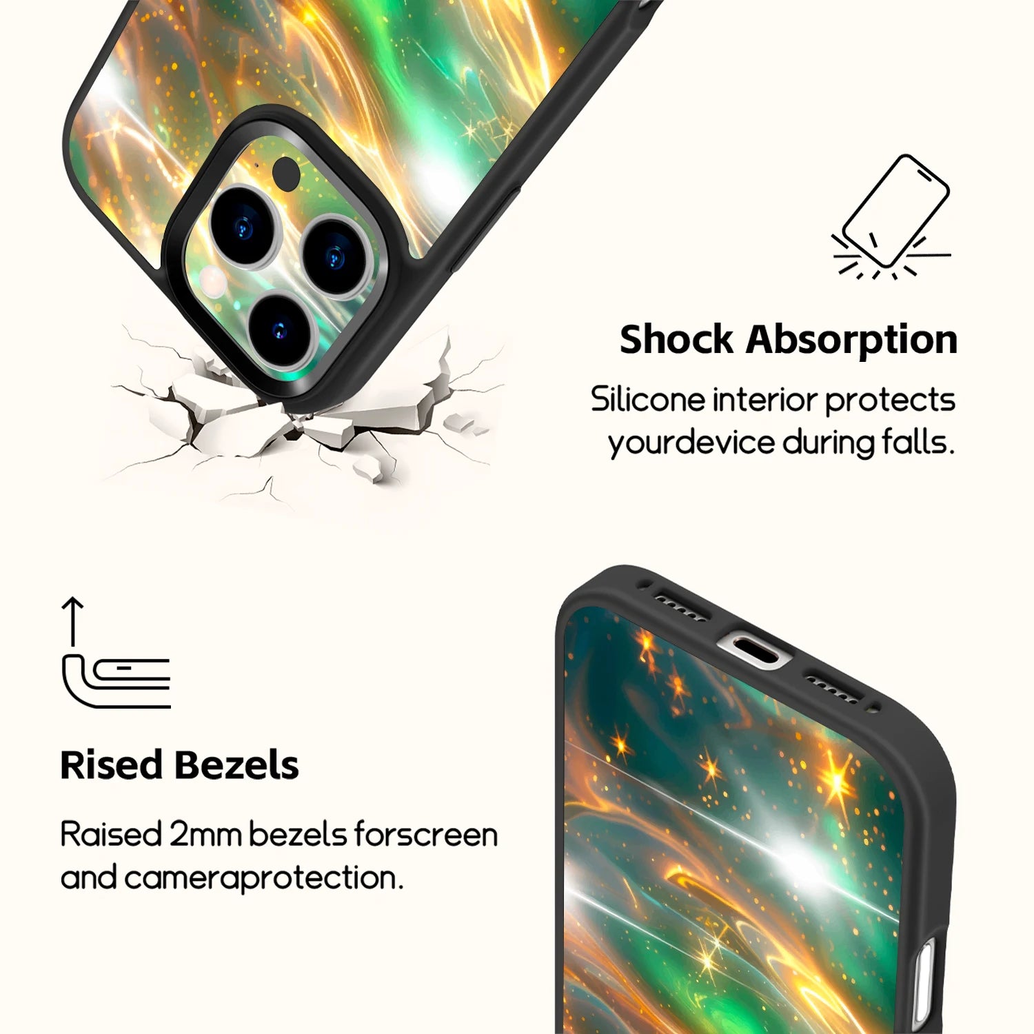 Magsafe Golden Stardust iPhone Case