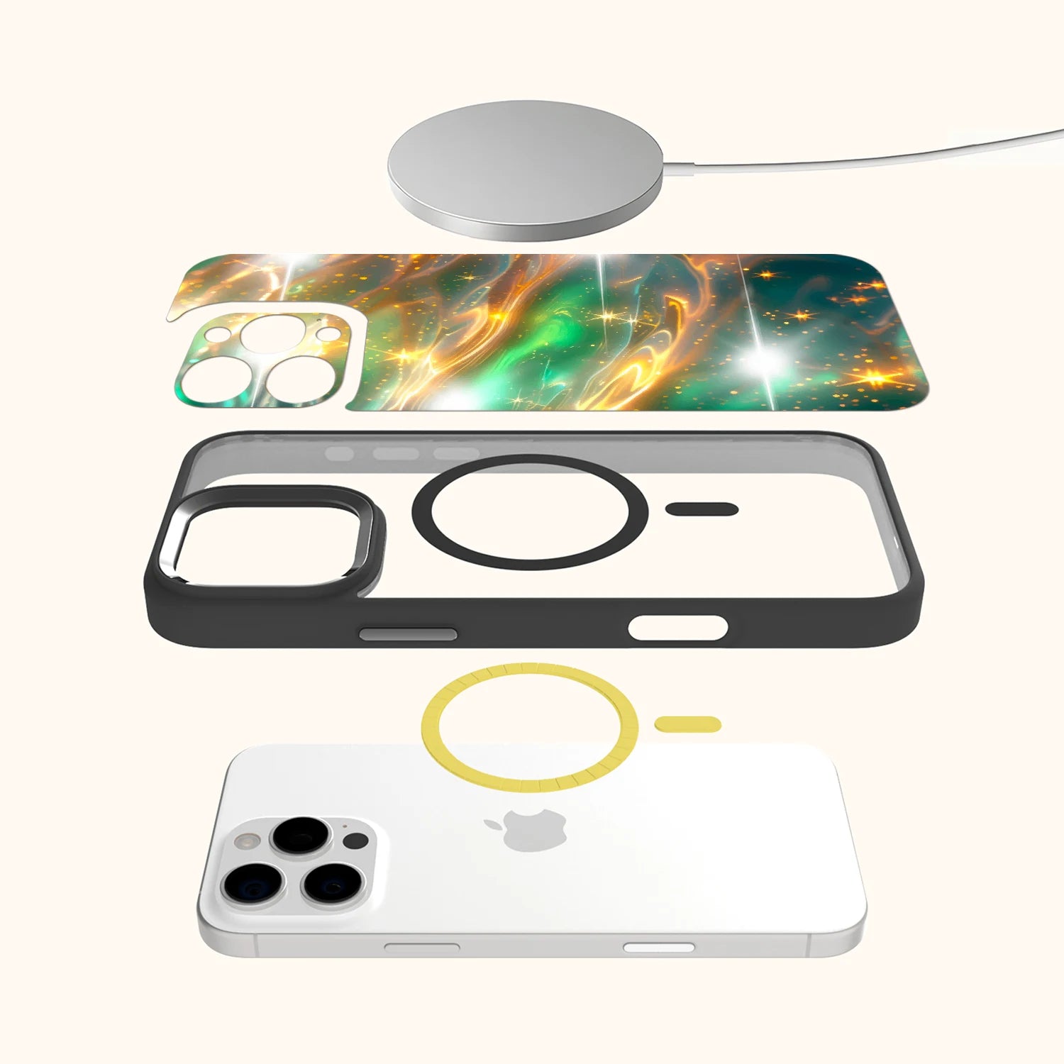 Magsafe Golden Stardust iPhone Case