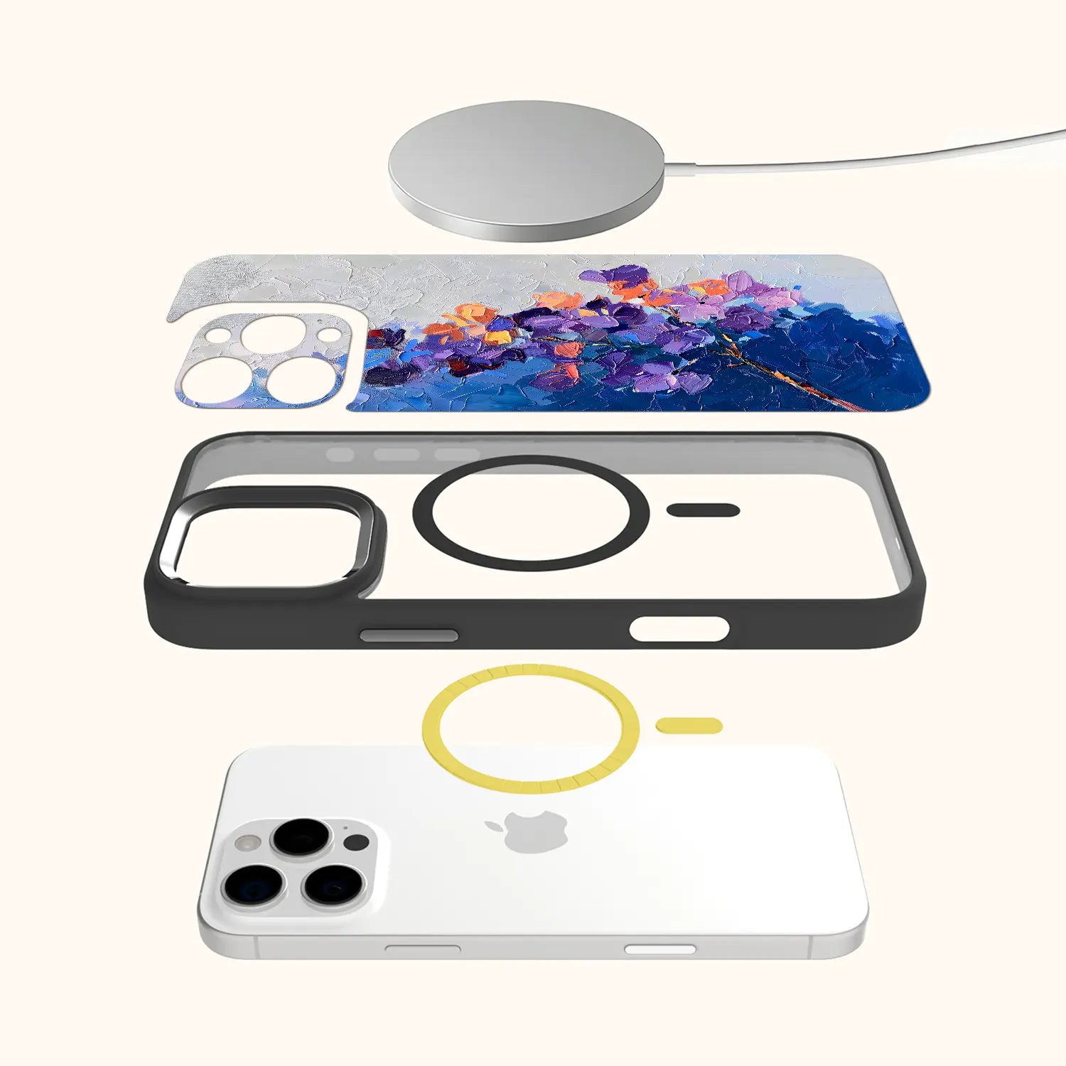Magsafe Lavender Leafy iPhone Case