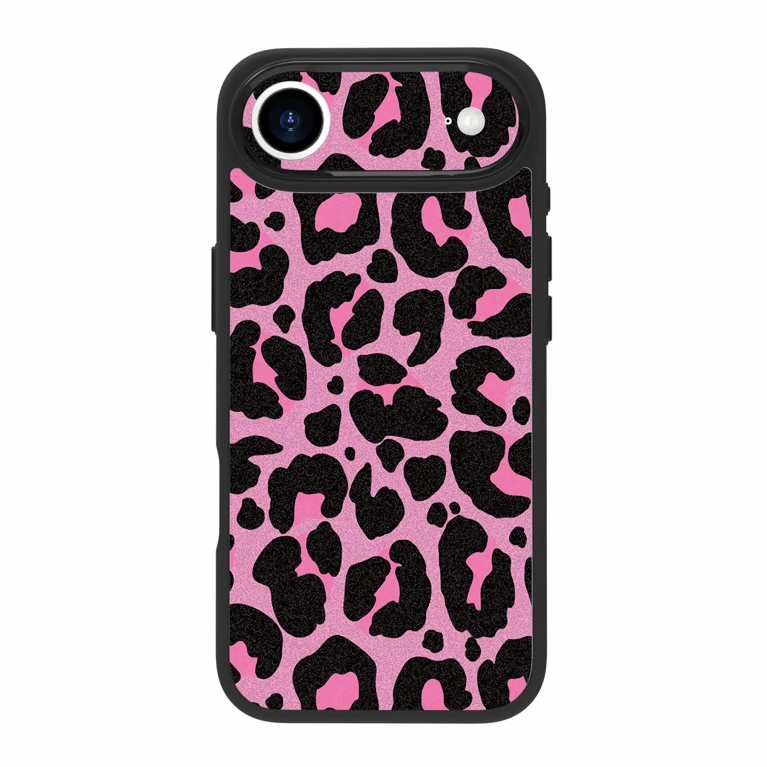Pink Leopard Skin Kit for iPhone 17 AIR - Includes Skin and Magsafe Clear Case with Black Edges