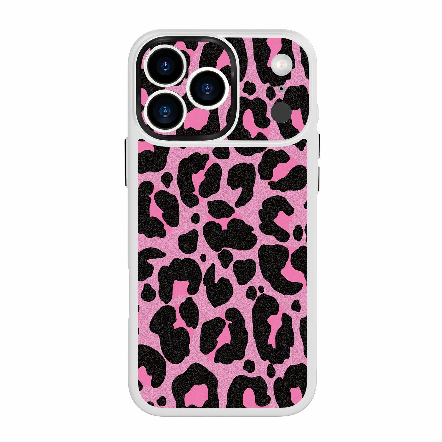 Pink Leopard Skin Kit for iPhone 17 PRO MAX- Includes Skin and Magsafe Clear Case with Transparent Edges