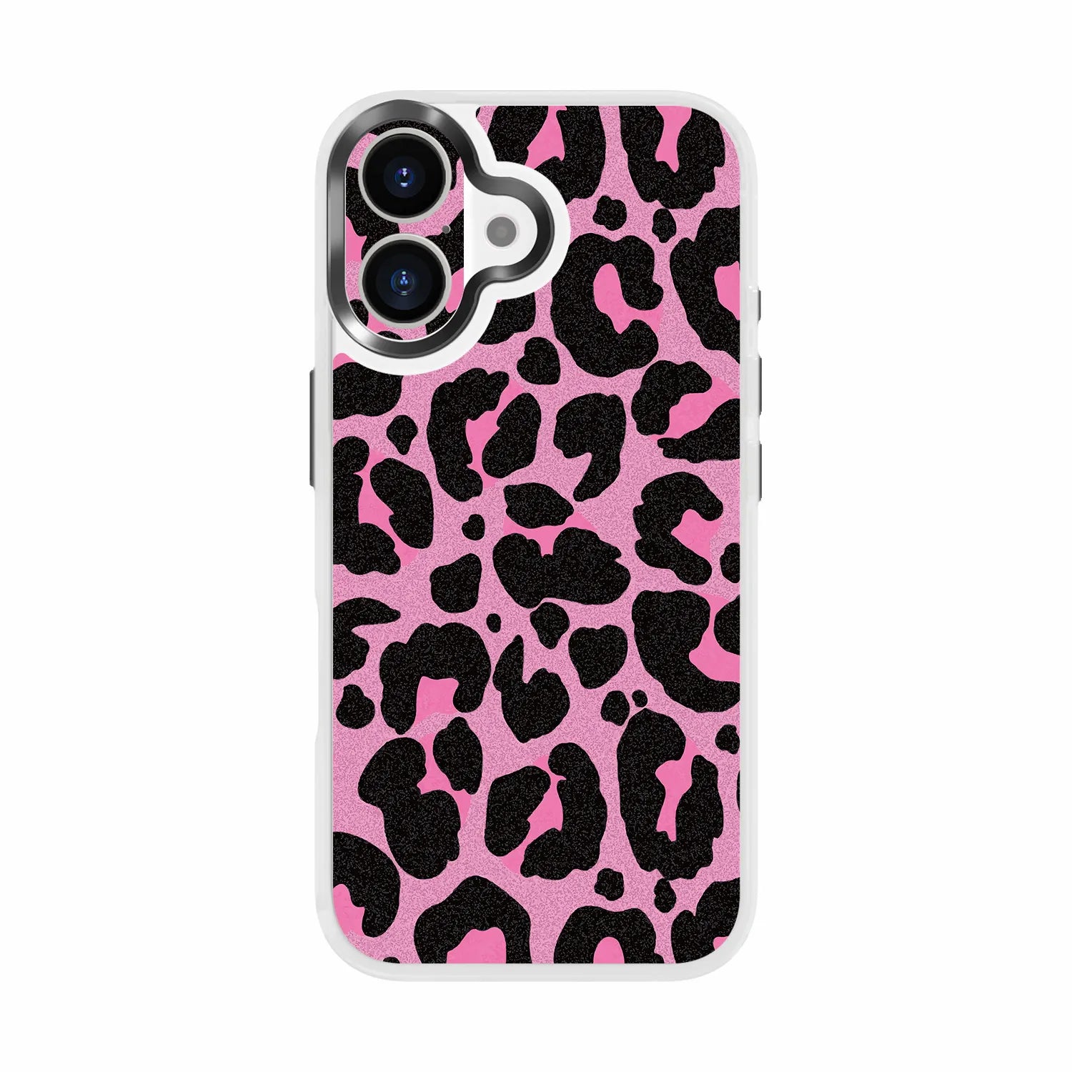 Pink Leopard Skin Kit for iPhone 17-Includes Skin and Clear Case with Transparent Edges