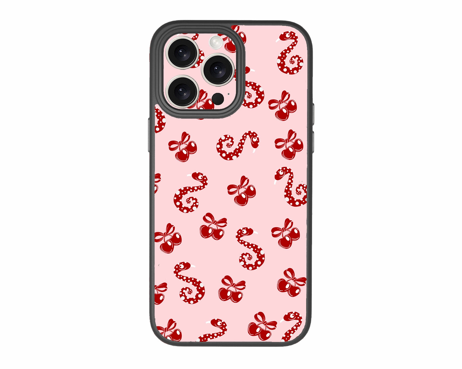 Cherry-Kiss-Snake-Chic-iPhone 14 Pro Max-Case-ChiliCase
