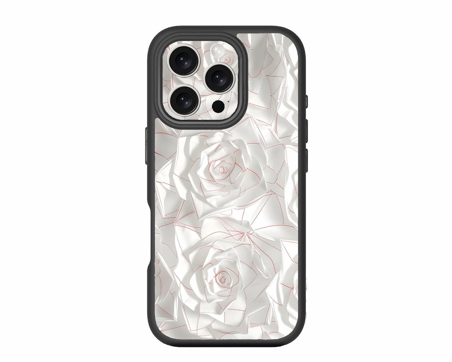 Clear-Layer-White-Rose-iPhone 16 Pro Max-Case-Chili Case