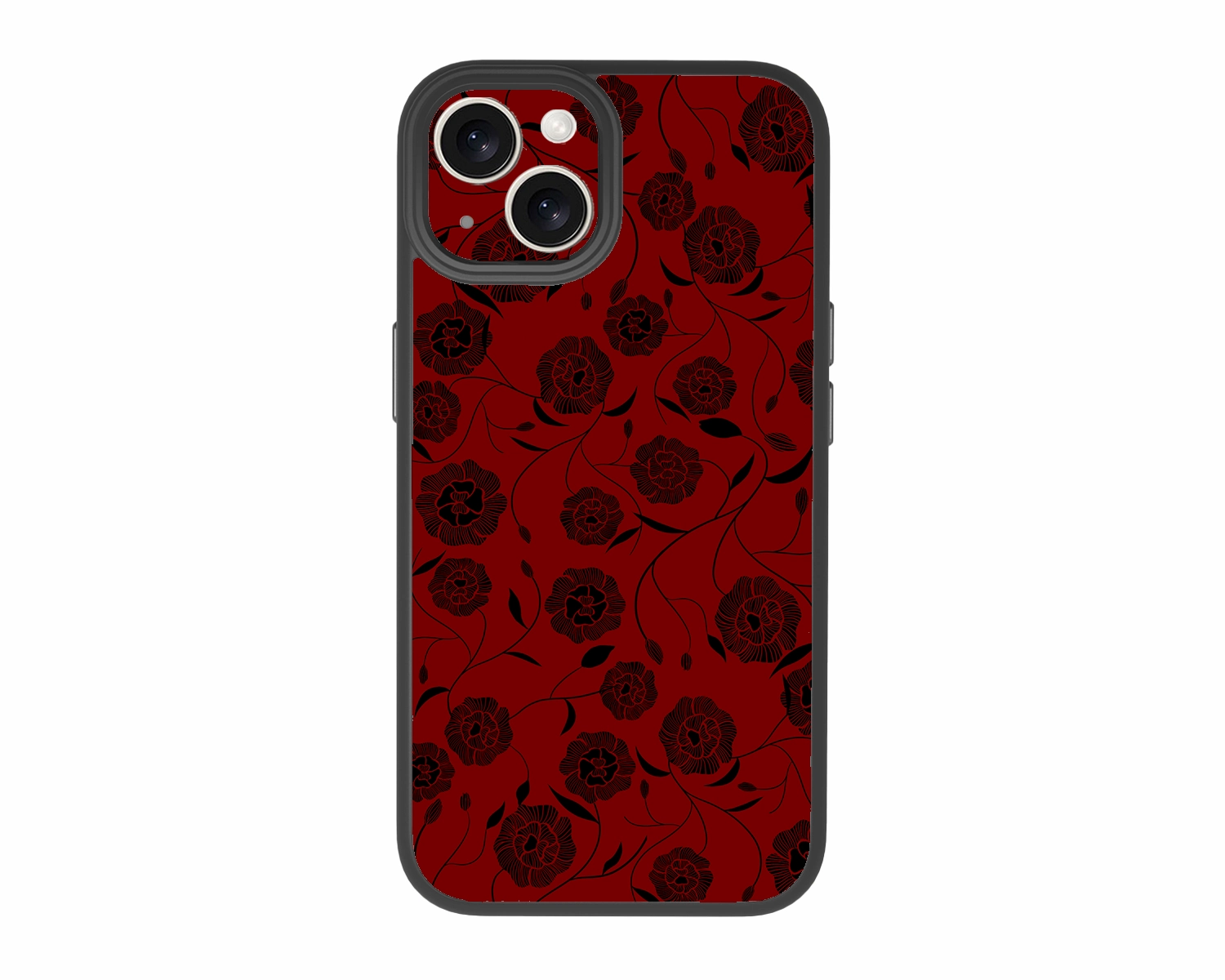 Crimson-Noir-Dark-Rose-Chic-iPhone 15-Case-Chili Case