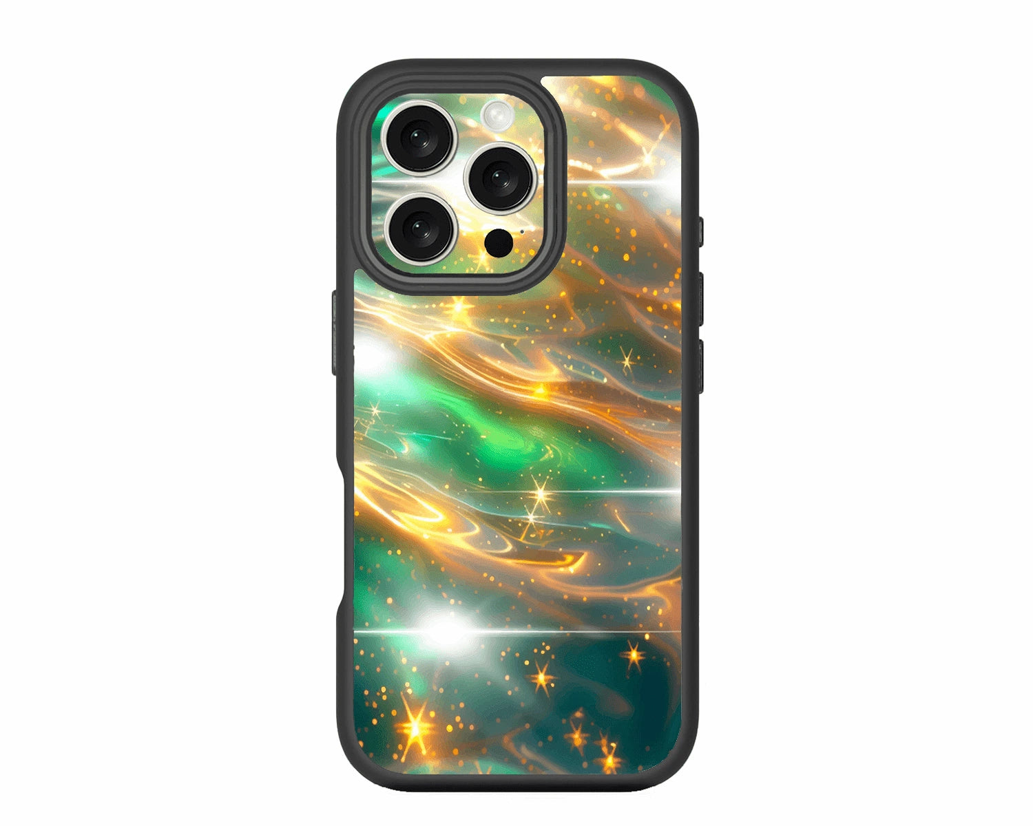 Galaxy-Glow-Golden-Stardust-iPhone 16 Pro Max-Case-Chili Case