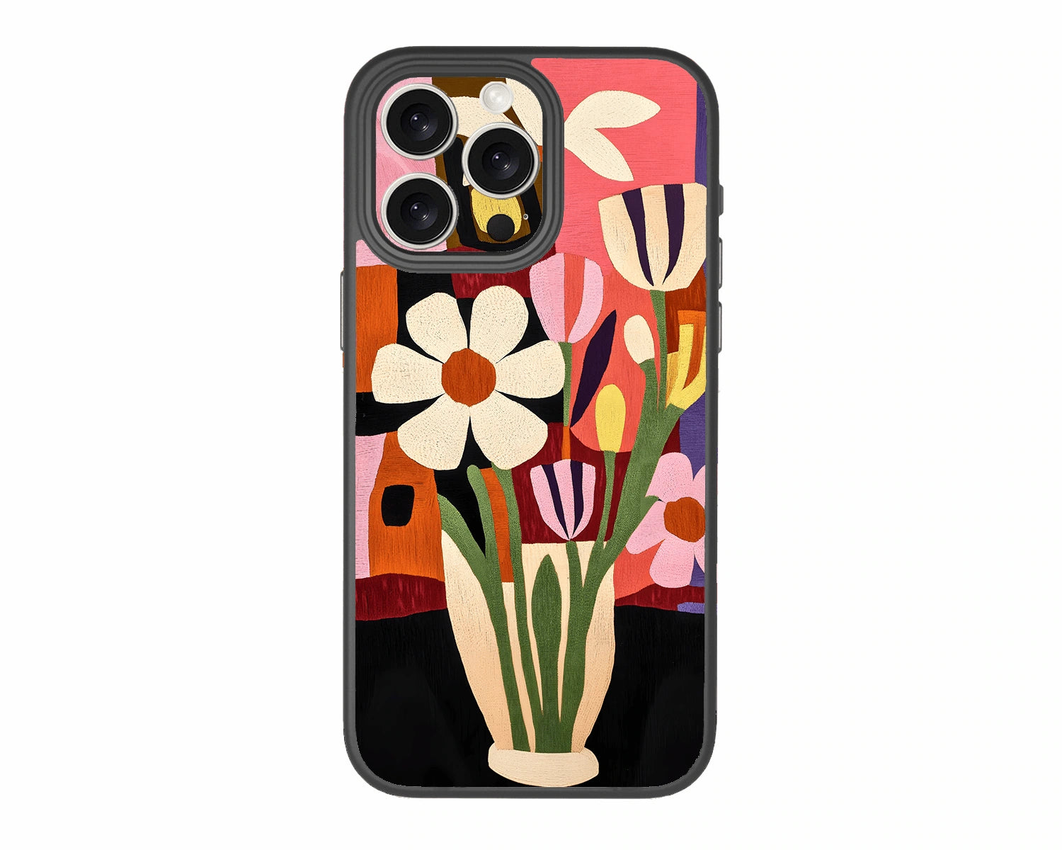 Coque iPhone à motif patchwork floral