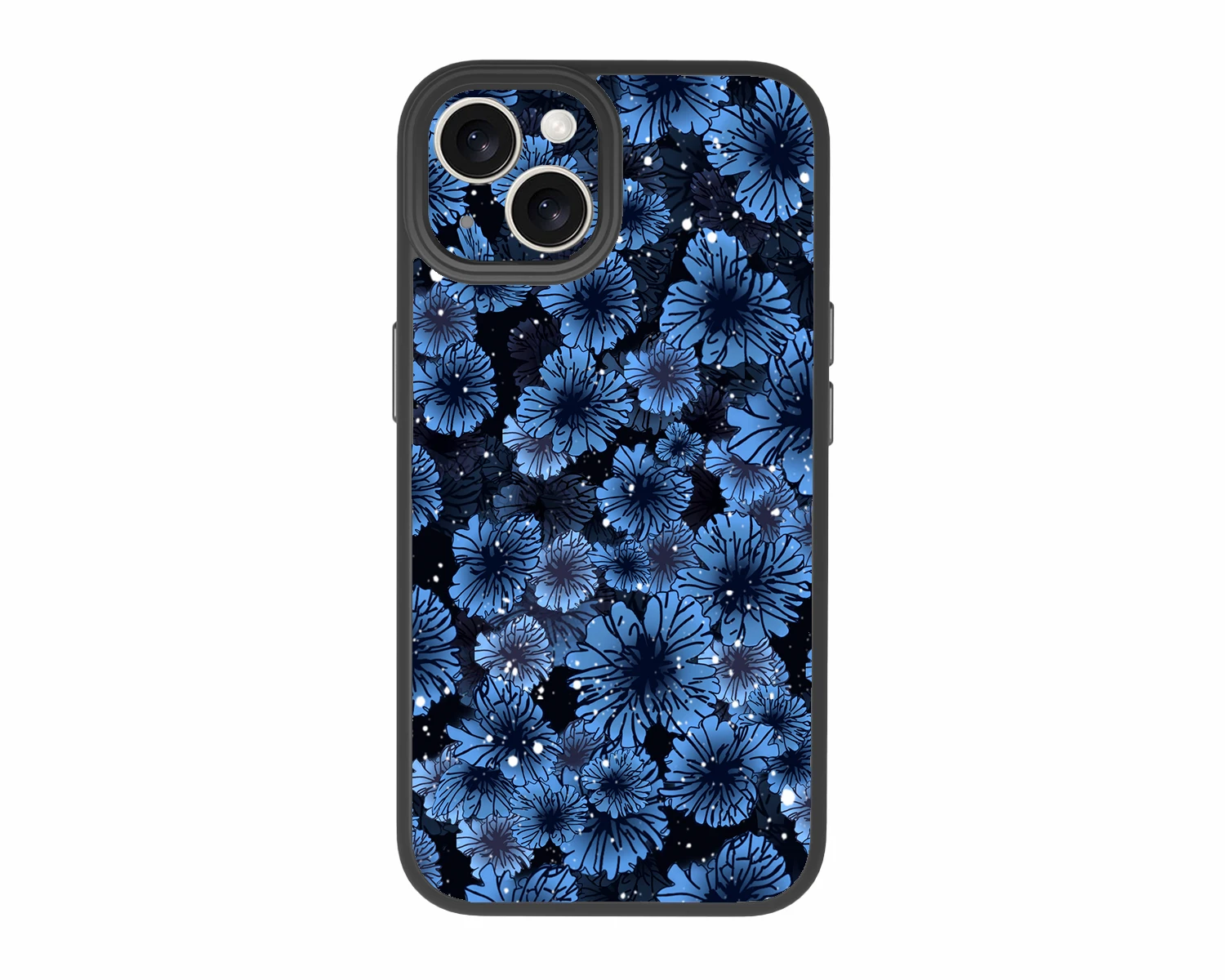 Midnight-Serenity-Navy-Daisy-Chic-iPhone 14-Case-Chili Case